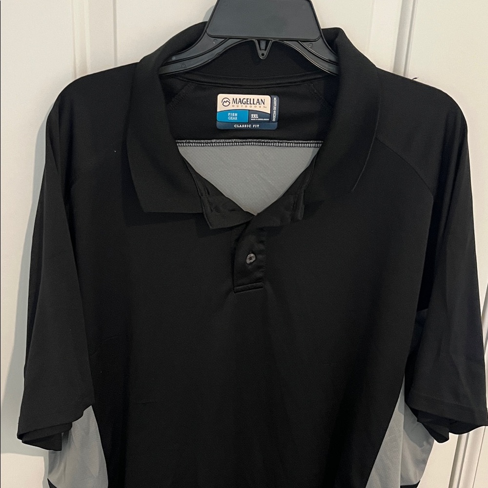 Magellan Outdoors Men's Polo in Black and Gray